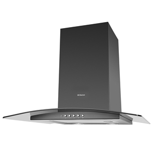 Hansa, 330 m³/h, melna - Tvaika nosūcējs OKC621GBH