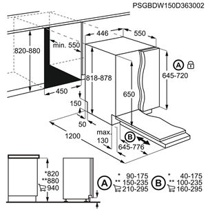 Built - in dishwasher Electrolux (9 place settings)