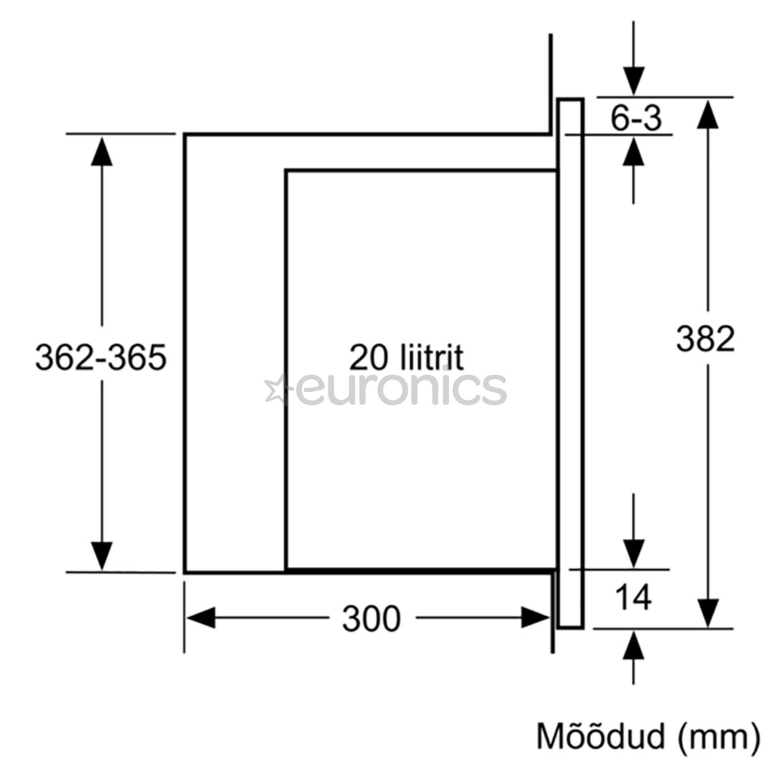 Bosch, 20 L, 800 W, white - Built-in Microwave Oven