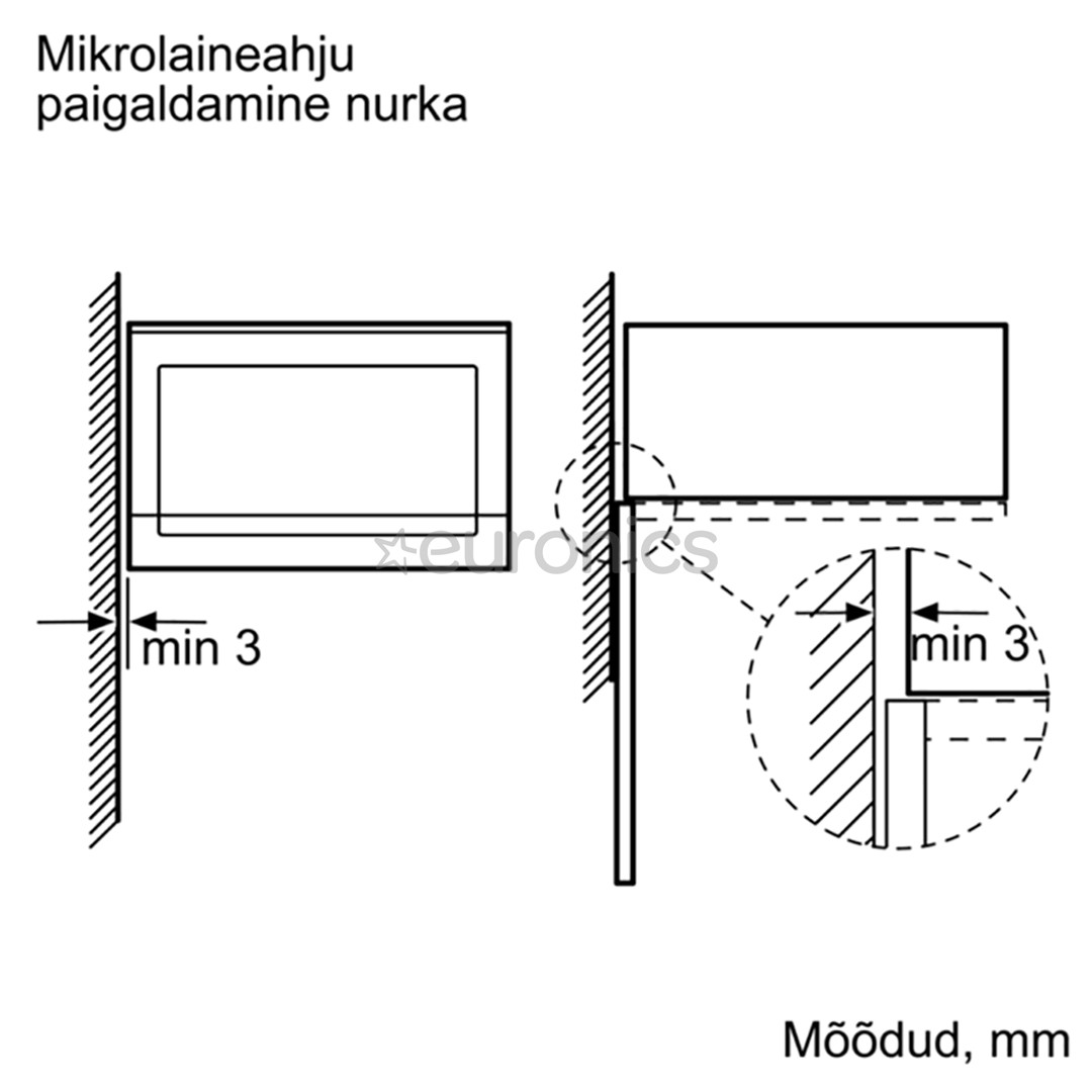 Bosch, 20 L, 800 W, white - Built-in Microwave Oven