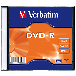 Verbatim, 1 piece, 4.7 Gb - DVD-R