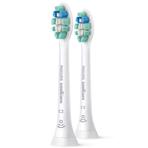 Philips Sonicare C2 Optimal Plaque Defence, 2 gab., balta - Uzgaļi elektriskajai zobu birstei