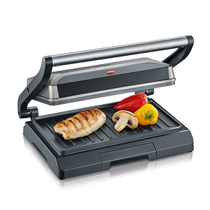 Severin, 800 W, inox/black - Electric grill