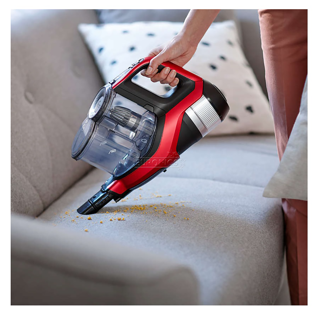 Philips SpeedPro Max, melna/sarkana - Bezvadu putekļu sūcējs