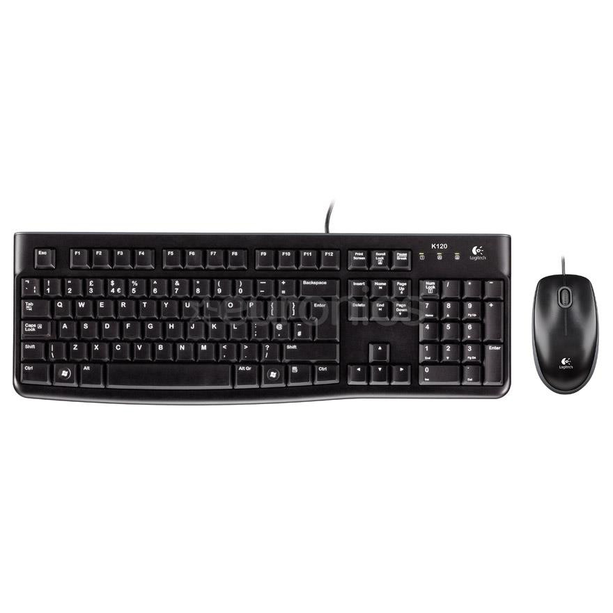 Logitech MK120, RUS, melna - Klaviatūra ar peli