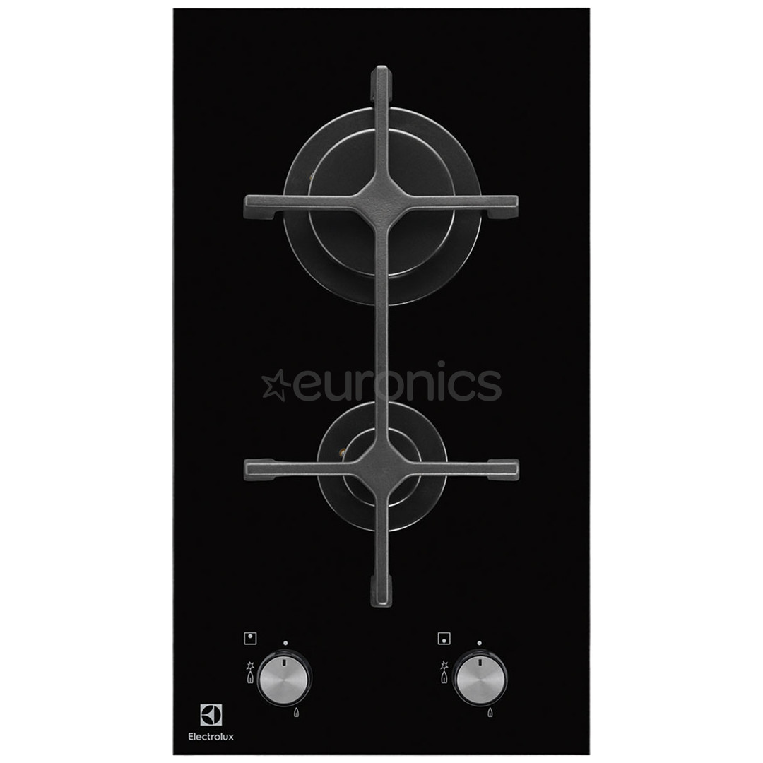 Electrolux, platums 29 cm, melna - Iebūvējama gāzes plīts virsma