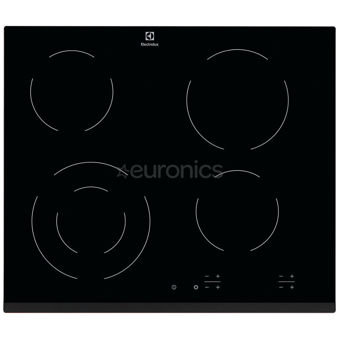 Electrolux, width 59 cm, frameless, black - Built-in Ceramic Hob