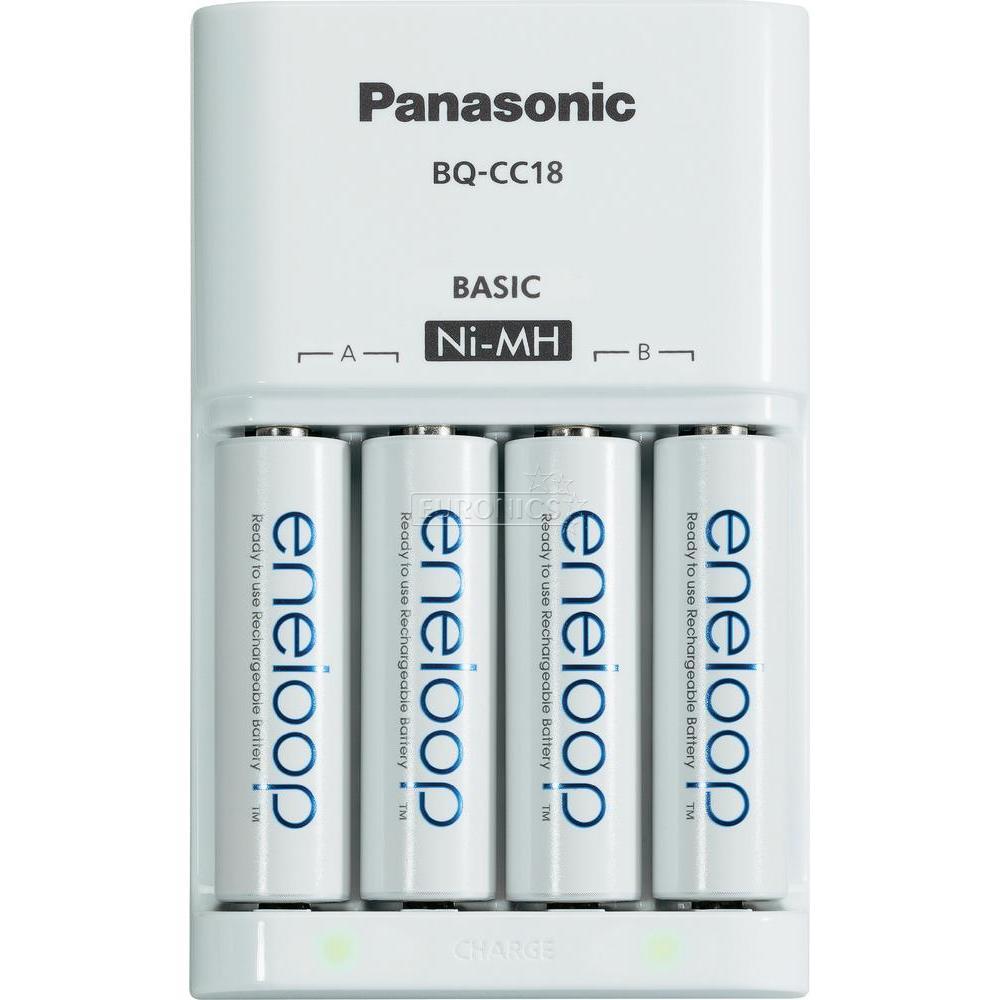 Lādētājs Basic Charger + 4 AA baterijas, Panasonic / 1900 mAh