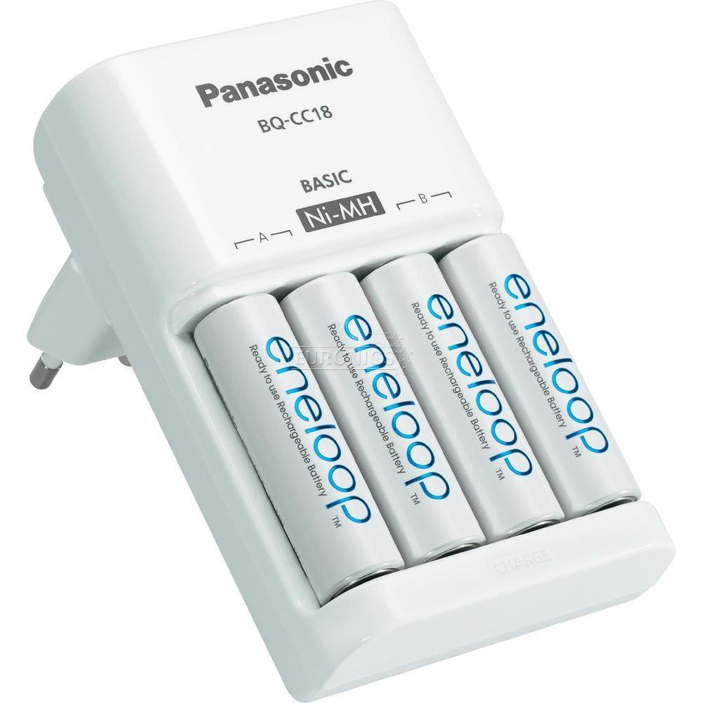 Lādētājs Basic Charger + 4 AA baterijas, Panasonic / 1900 mAh