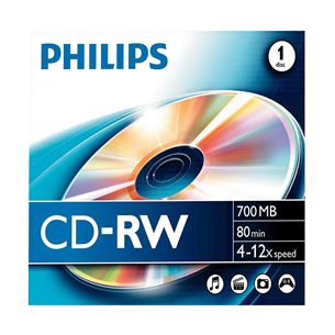 Диски CD-RW Philips, 1 шт