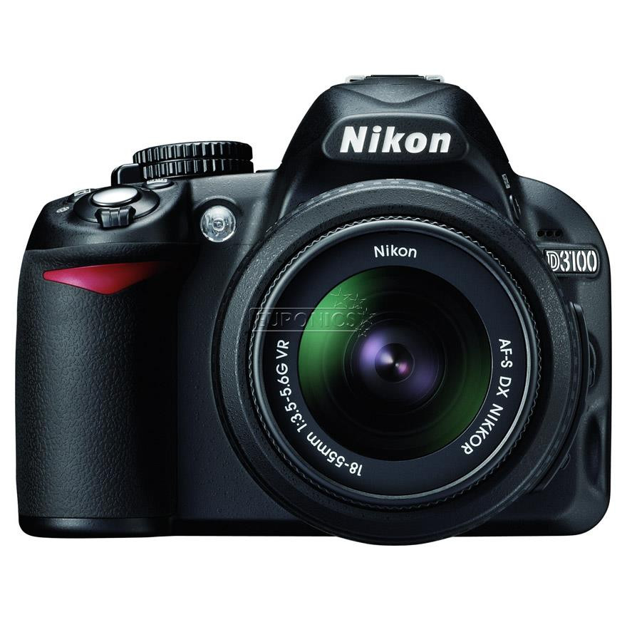 Digitālā spoguļkamera Nikon D3100 + 18-55mm VR objektīvs, Nikon