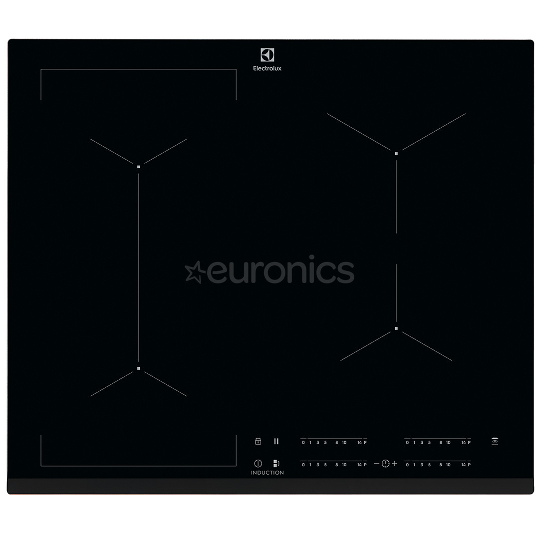 Electrolux 600 FlexiBridge, Hob2Hood, EcoTimer, ширина 59 см, без рамы, черный - Интегрируемая индукционная варочная панель