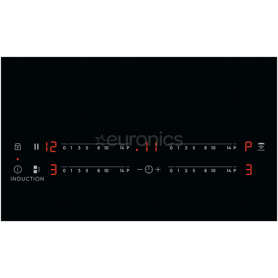 Electrolux 600 FlexiBridge, Hob2Hood, EcoTimer, ширина 59 см, без рамы, черный - Интегрируемая индукционная варочная панель