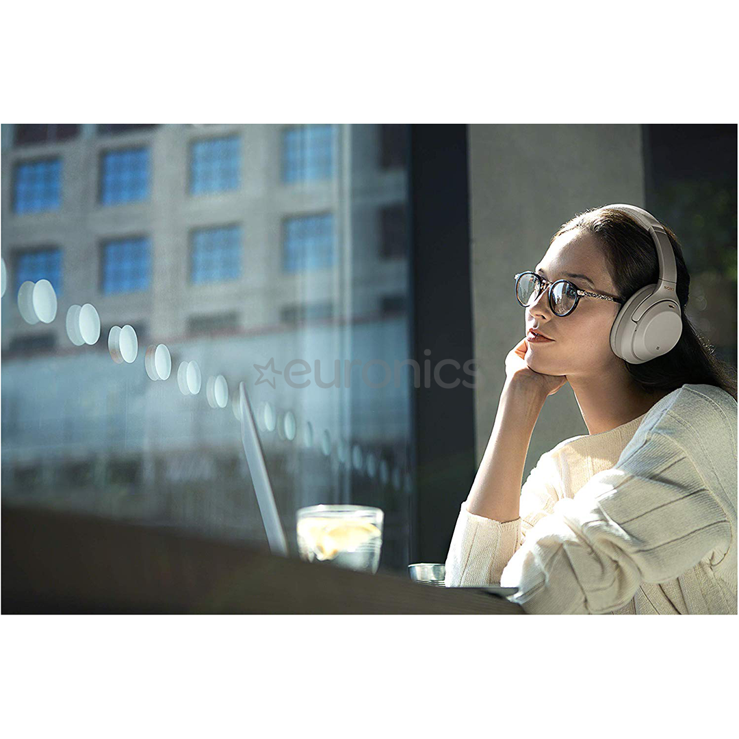 Sony WH-1000XM3, серебристый - Накладные беспроводные наушники