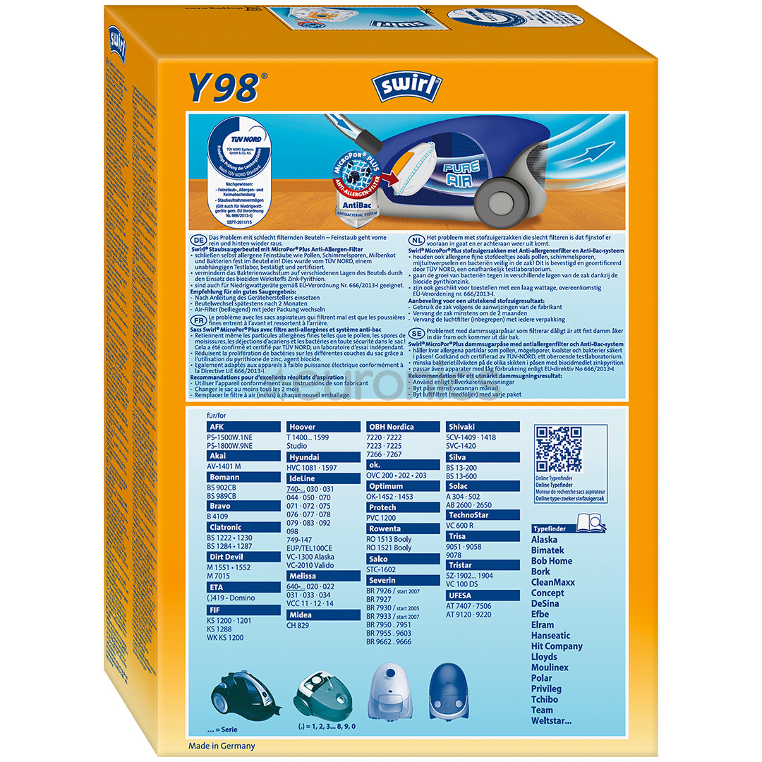 Swirl, 4 gab. - Putekļu sūcēja maisiņi