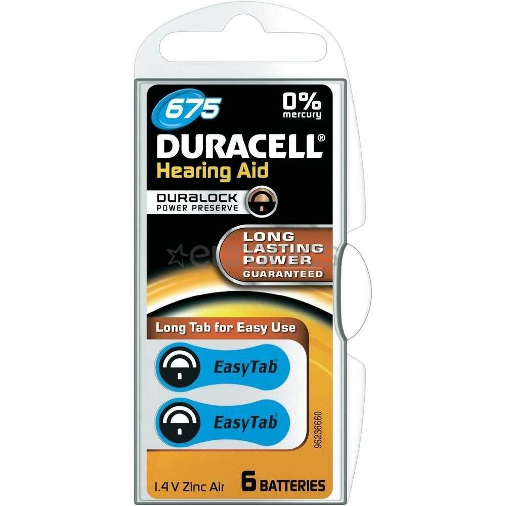 Batteries Hearing aid 675, Duracell / 6 psc