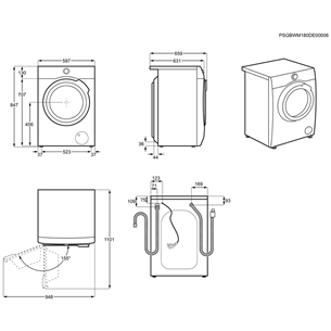 Veļas mazgājamā mašīna, Electrolux (9 kg)