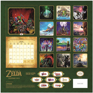 Kalendārs Legend of Zelda 2019