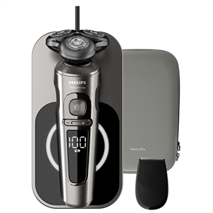 Philips S9000 Prestige Wet & Dry, sudraba/melna - Skuveklis