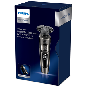 Philips S9000 Prestige Wet & Dry, серебристый/черный - Бритва