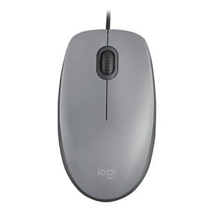 Logitech M110 Silent, optiskā, pelēka - Datorpele ar vadu