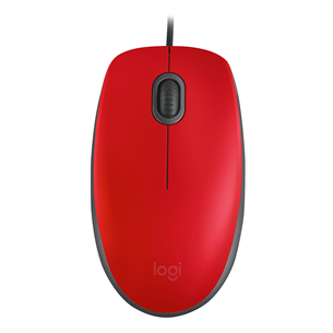 Logitech M110 Silent, red - Wired Optical Mouse