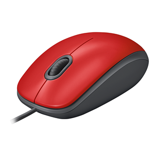 Logitech M110 Silent, red - Wired Optical Mouse