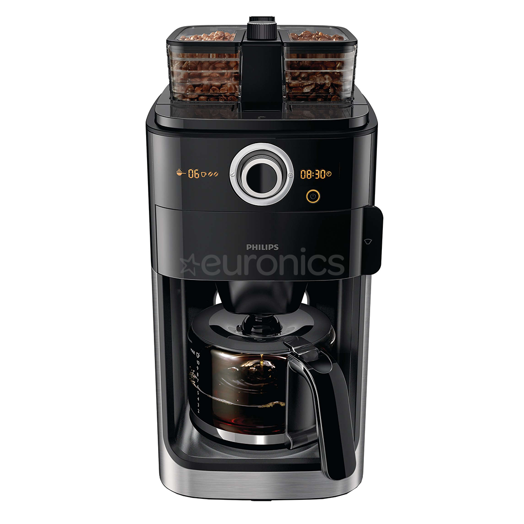 optocht Te voet als je kunt Philips Grind & Brew, water tank 1.2 L, black/silver - Coffee maker with  grinder, HD7769/00 | Euronics
