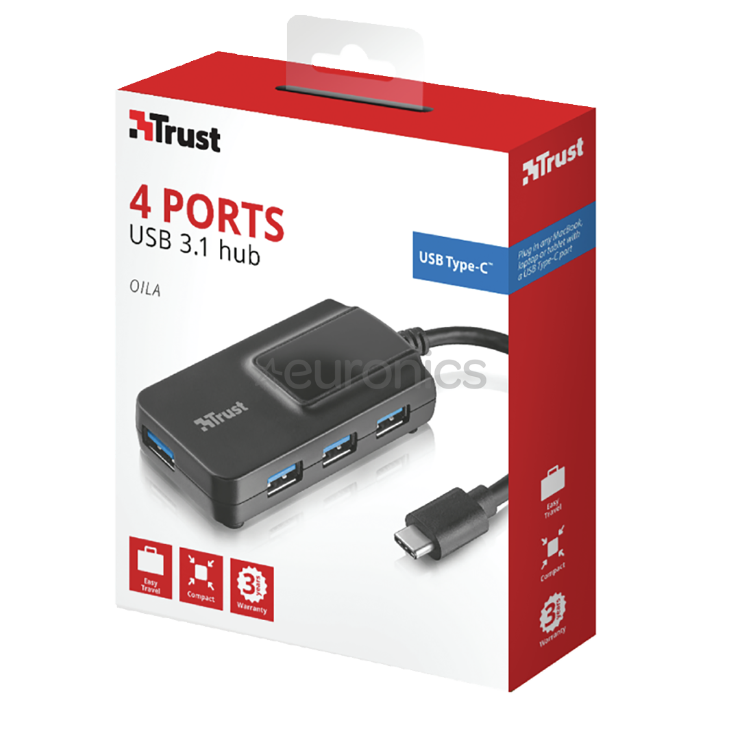 USB portu dalītājs OILA USB-C, Trust