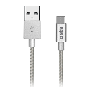 SBS, USB-A - USB-C, garums 1.5m, pelēka – Vads TECABLETC15BS