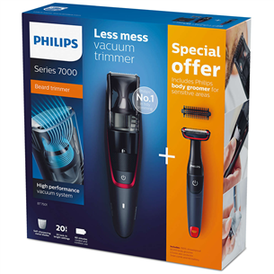 Vakuuma bārdas trimmeris Beardtrimmer series 7000, Philips