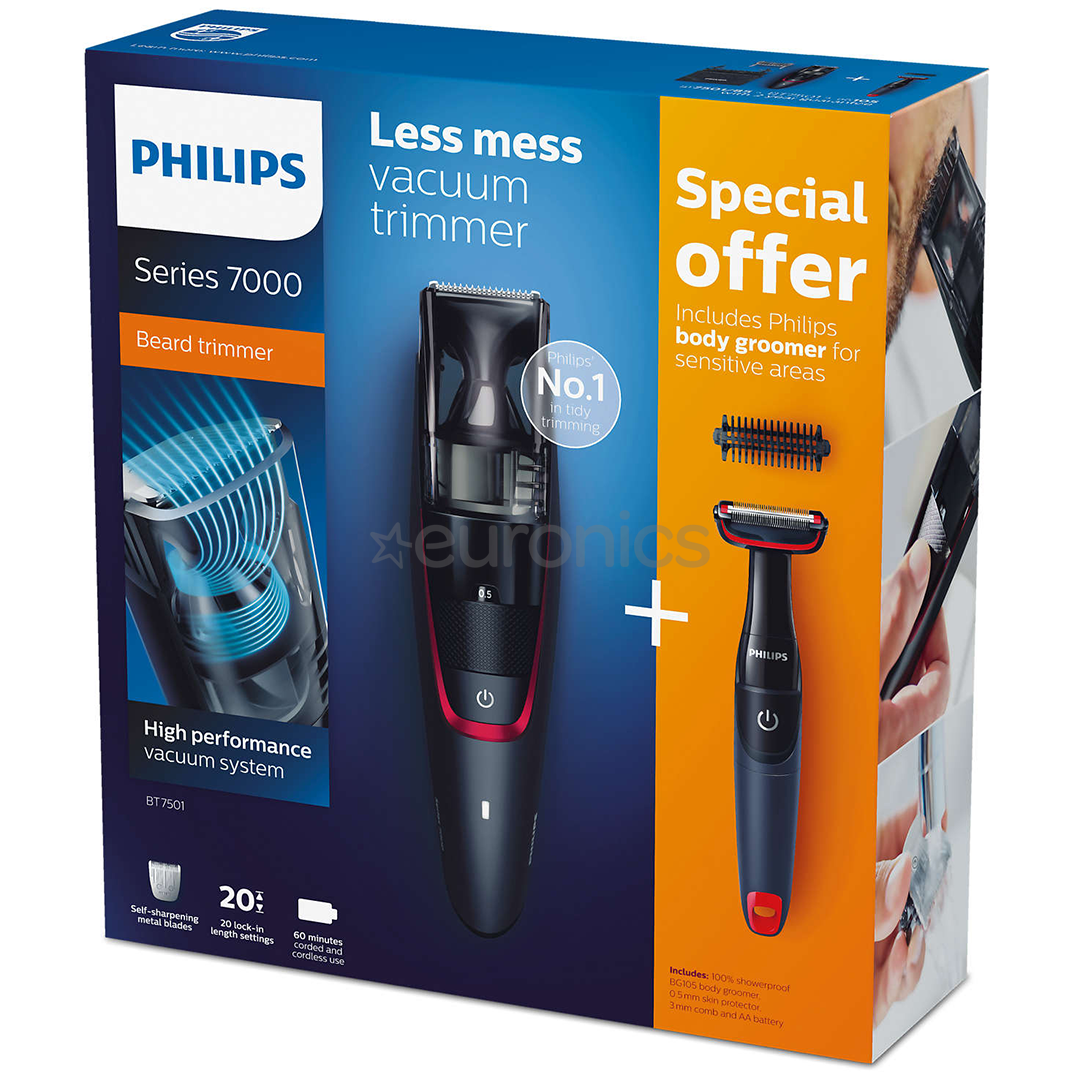 Vakuuma bārdas trimmeris Beardtrimmer series 7000, Philips