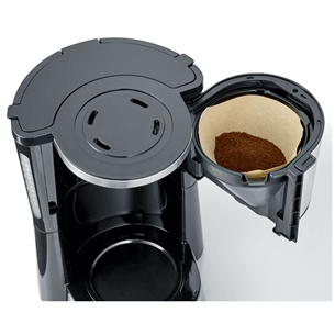 Severin, ūdens tvertne 1.25 L, melna/sudraba - Kafijas automāts ar filtru