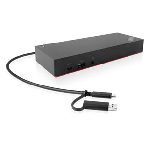 Lenovo ThinkPad Hybrid USB-C Dock, 135 W, melna - Portatīvā datora dokstacija 40AF0135EU