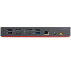 Lenovo ThinkPad Hybrid USB-C Dock, 135 W, melna - Portatīvā datora dokstacija