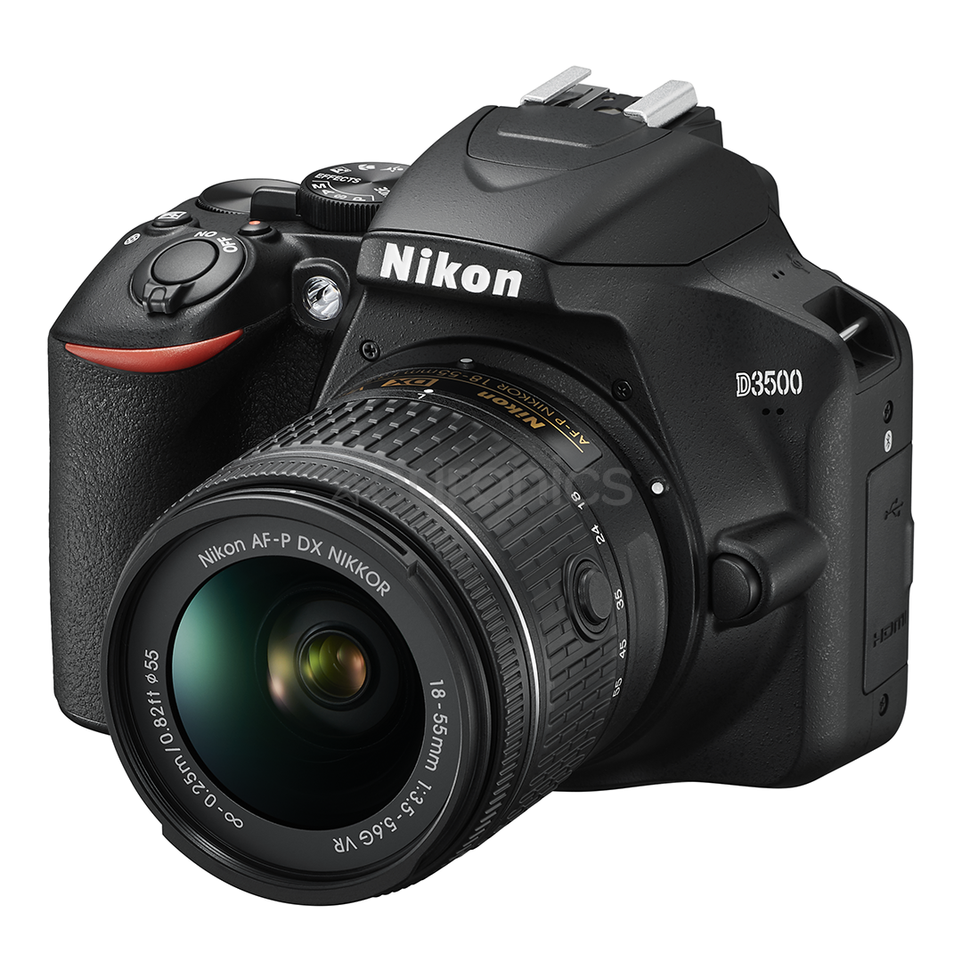 Digitālā spoguļkamera Nikon D3500 + objektīvs NIKKOR AF-P DX 18-55mm VR