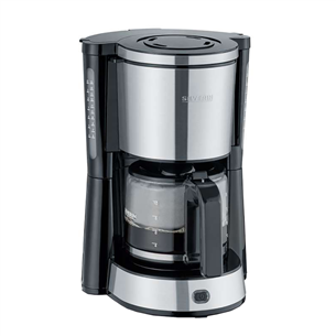 Severin, ūdens tvertne 1.25 L, melna/sudraba - Kafijas automāts ar filtru KA4822