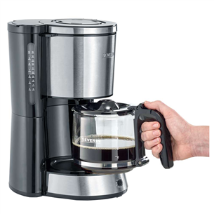 Severin, water tank 1.25 L, black/silver - Coffee maker