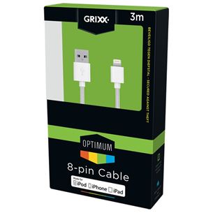 Cable USB -> Lightning 8-Pin, Grixx (3m)