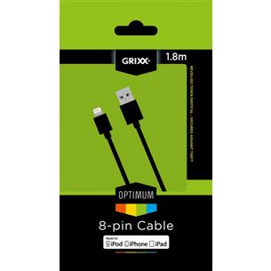 Cable USB -> 8-Pin (Lightning), Grixx / 1,8 m