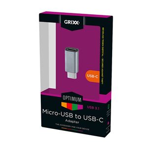 Adapteris USB Type C -> Micro USB, Grixx