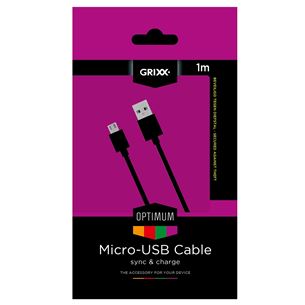 Cable Micro USB, Grixx / 1m