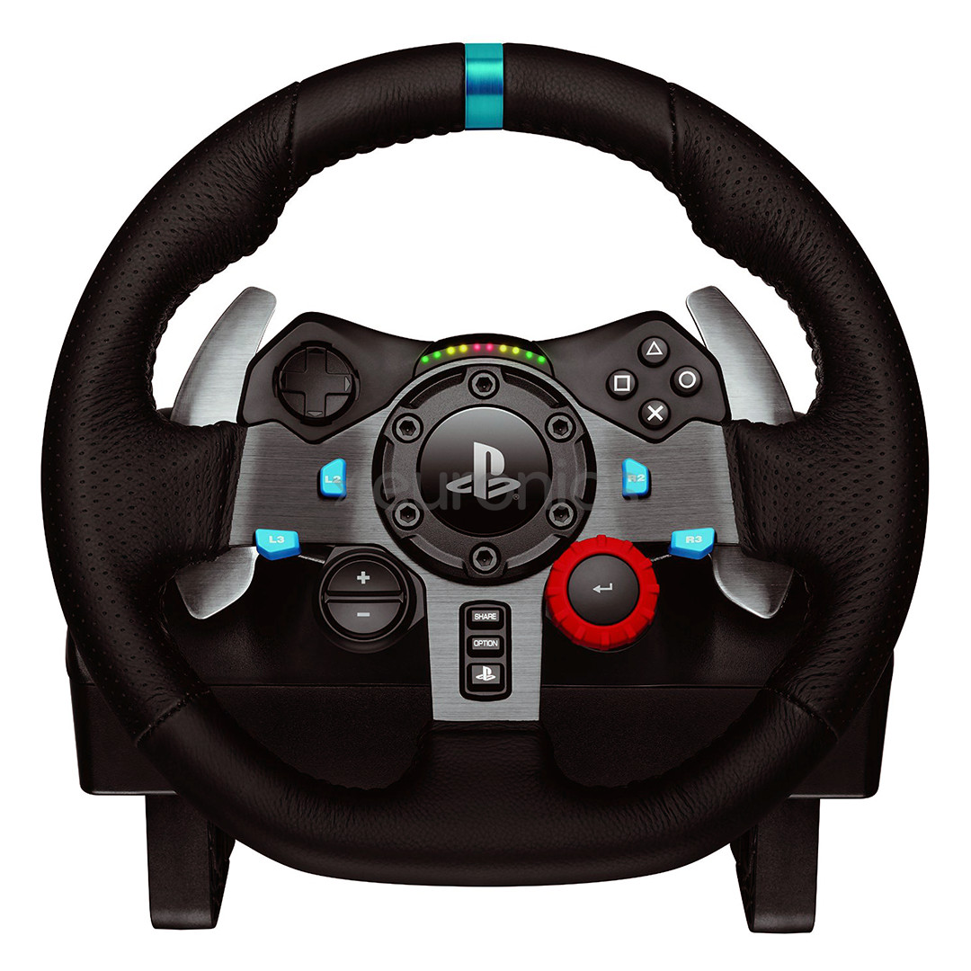 Logitech G29 + Driving Force Shifter, PS5/PS4 un PC, melna - Spēļu kontrolieris