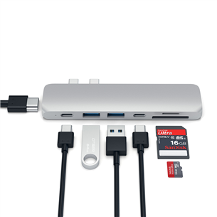 Satechi, USB-C MacBook Pro, серый - Хаб