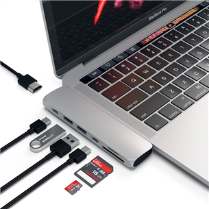 Satechi, USB-C MacBook Pro, серый - Хаб