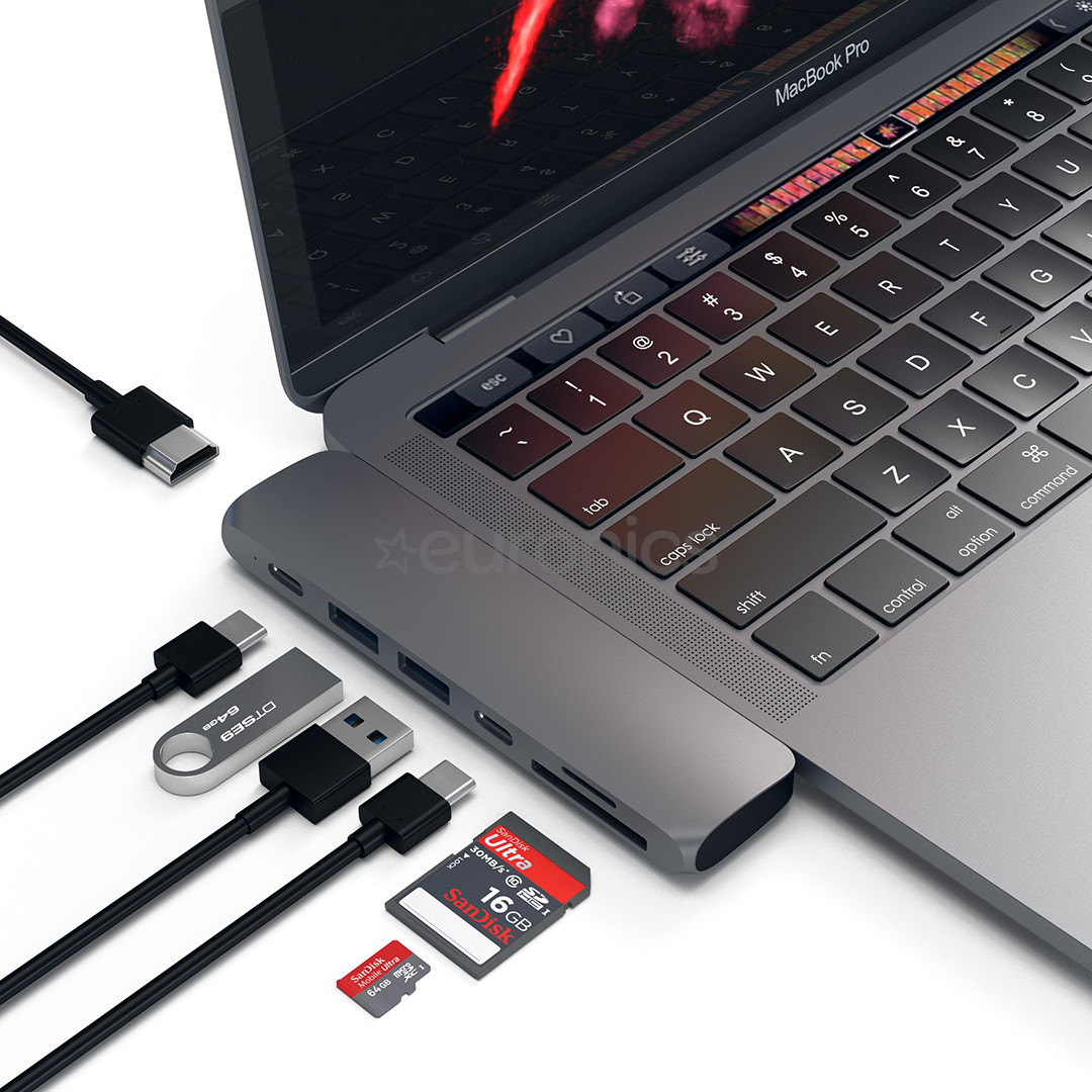 Satechi, USB-C MacBook Pro/Air, grey - Hub