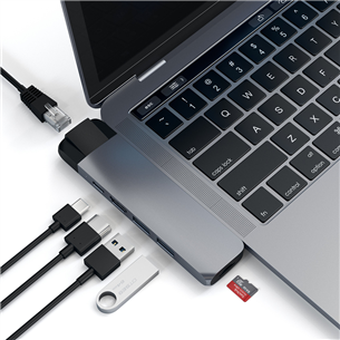 Satechi, USB-C MacBook Pro, pelēka - Adapteris