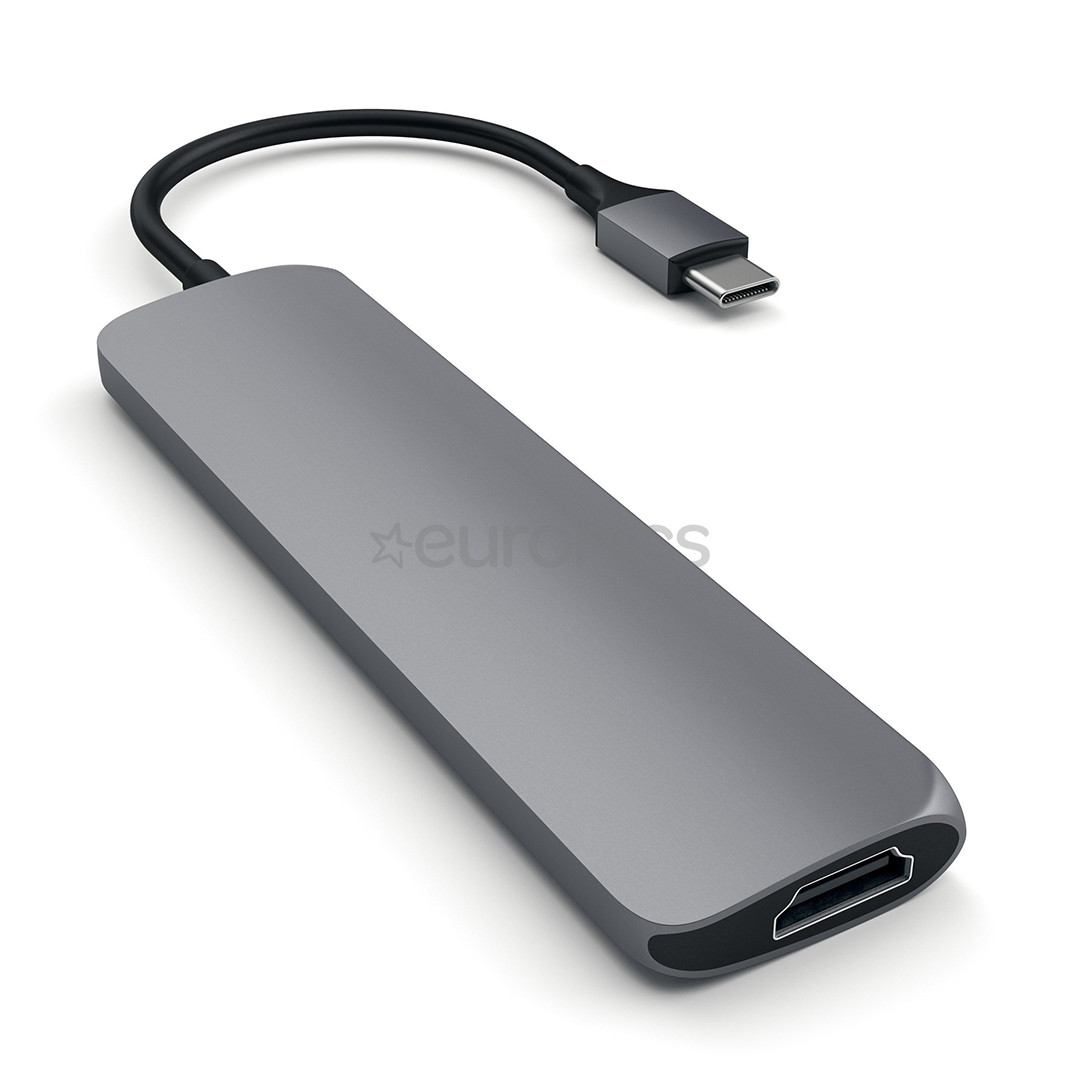 Satechi Multi-port 4K, USB C, pelēka - Adapteris