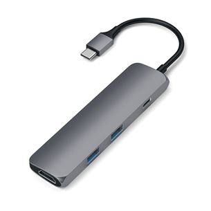 Satechi Multi-port 4K, USB C, pelēka - Adapteris