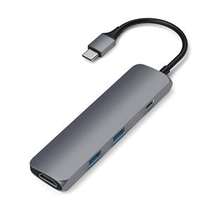 Satechi Multi-port 4K, USB C, grey - Adapter